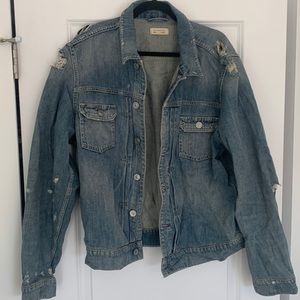 All saints distressed denim jacket